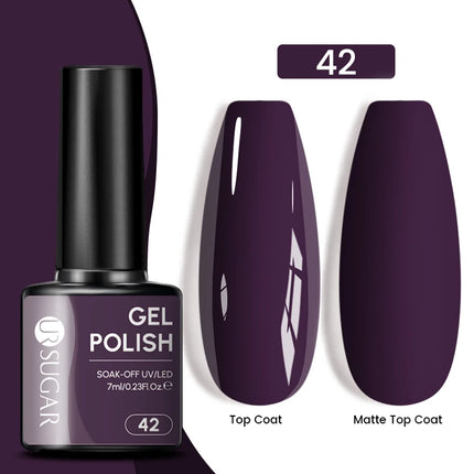 UR SUGAR 7.5ml Dark Wine Red Nail Gel Polish Autumn Gel Paint Nail Art Semi Permanent Nail Art Manicure Soak Off LED UV Nail Gel