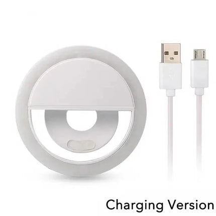 Portable USB Charge Phone Lens Lamp Led Selfie Ring Light Mobile Phone Live Broadcast Video Selfie Fill Light For All Smartphone