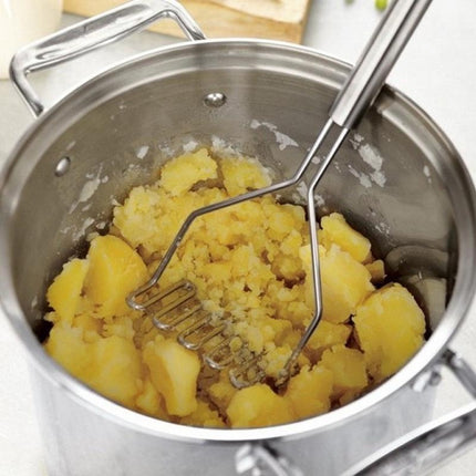 Stainless Steel Potato Masher Manual Fruit Vegetable Pressure Mud Machine Kitchen Children Food Crusher Complementary Gadget