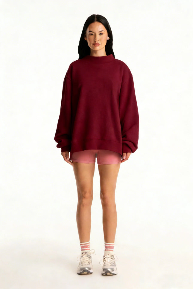 2026 European American style women's sweatshirt,long-sleeved high neck pullover sweatshirt,casual sweater fleece top for women