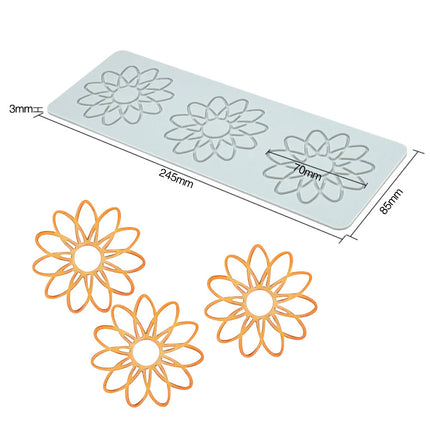 New Various Leaves Geometric flower Silicone Cake Lace Mold Cake Decorating Tool Border Decoration Lace Mold kitchen Baking Tool