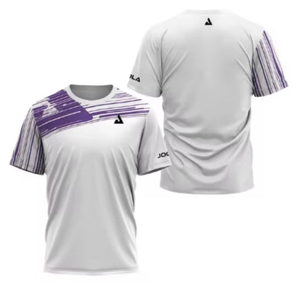 2024 New Men's T-shirt Summer Fashion Table Tennis Flower Printed Short sleeved Badminton Tennis Quick drying Short sleeved Men'