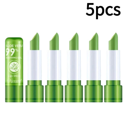 1-10pcs Moisturizing Aloe Vera Lipstick Temperature Color Changing Lip Balm Lasting Nourishing Lip Care Anti-drying Lip Balm