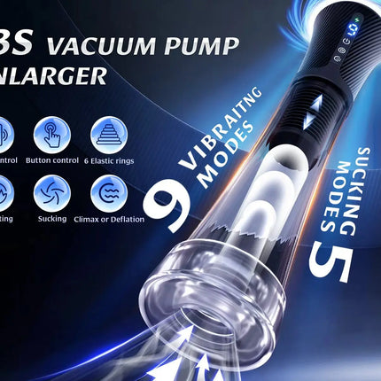 Male Masturbator Penis Pump Enlarger Transparent Visual Male Sex Toys for Men APP Control Vibrating Vacuum Suction Glans Trainer
