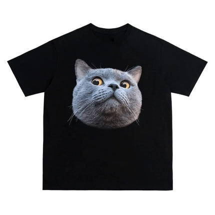 Kittens Avatar Blouse Women's T-shirt Female Y2k Clothes Girls Kawaii Tops House Pet Print Streetwear Cute Cat Graphic Clothing