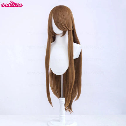 High Quality Anime 100Cm Long Staight Cosplay Wig Black White Red Pink Brown Gold Blue Blonde Purple Heat Resistant Hair Wigs