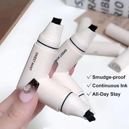New Brown Precise Outline Signet Long-Lasting Eyeliner Liquid Pen Rotate Eyeliner Stamp Integrated Eyeliner Stamp