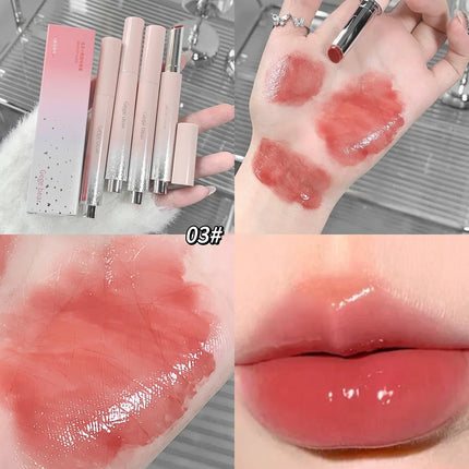 Clear Water Light Solid Lip Gloss Jelly Watery Pink Lipstick Pencil Moisturising Mirror Lipstick Pen Korean Lips Makeup Cosmetic