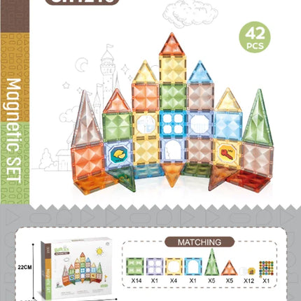 7.5cm Magnetic Building Blocks Construction Children Magnet Tiles Montessori Educational Toys for Kids Birthday Gifts