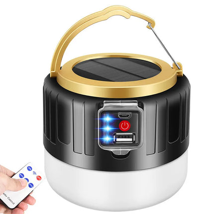 280 Watts Solar LED Camping Light USB Rechargeable Bulb For Outdoor Tent Lamp Portable Lanterns Emergency Lights For BBQ Hiking