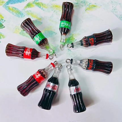 10pcs Kawaii Drink Bottle Cute Resin  Phone Charms for Jewelry  Making Diy Pendants  Necklace Keychain Bracelets Earring Charms