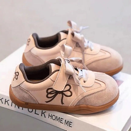 2025 Children's Board Shoes Four Seasons Models Gold Casual Boys Girls Training Shoes Soft Kid Baby Sneakers