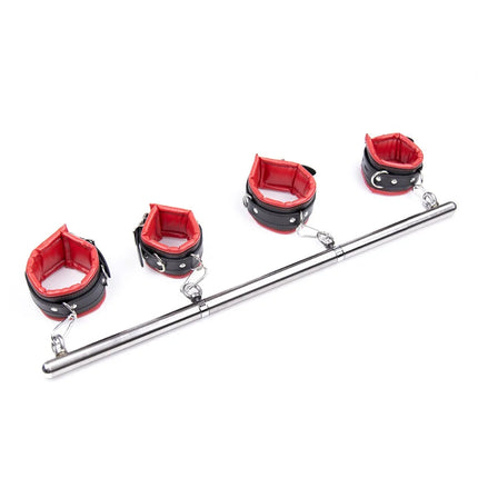 Female BDSM Handcuff Restraint Open Leg Bar Spreader Sex Toy SM Slave Adult Sex Game Harness Neck Collar Hand Ankle Cuffs Kits