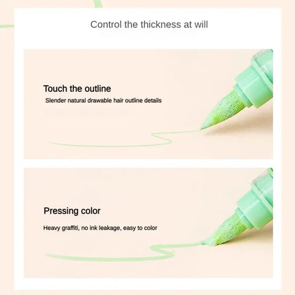 LANGUO 207/9 Colors Direct Liquid Acrylic Marker Soft Brush Paint Pen For Manga Graffiti Crafts Art School Supplies Stationery