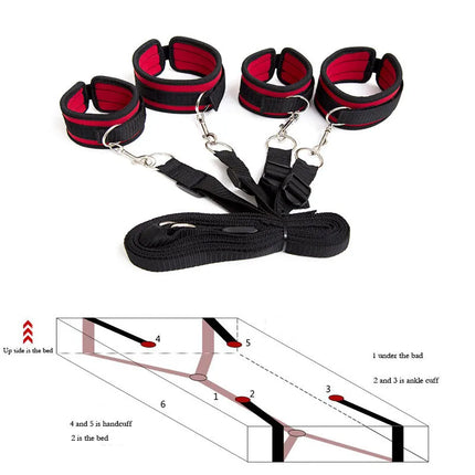 Nylon Sex Toys For Adults Women Bdsm Bondage Restraint System Handcuffs Wrists Ankle Cuffs Erotic Accessories