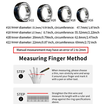Waterproof R08M Health Smart Ring Nano Ceramic Stainless Steel Rings Heart Rate Blood Oxygen Sleep Emotion Monitor Sport For Man