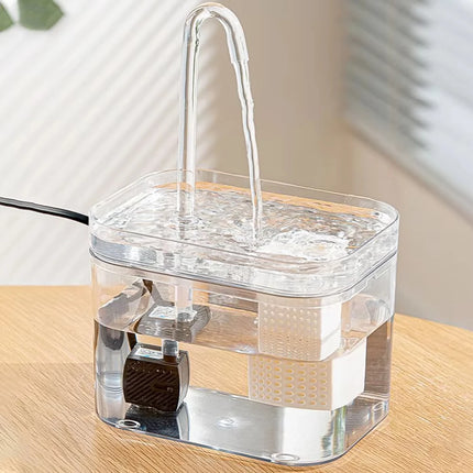 Transparent Cat Drinking Fountain, Automatic Circulating Live Water Basin, Dog Smart Water Fountain, Pet Supplies