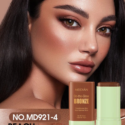Durable waterproof powder blusher stick, vibrant color, multi color options, rich color display, suitable for daily and holiday