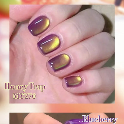 BORN PRETTY 10ml Blueberry Cat Magnetic Gel Nail Polish Summer Fruit Series Green Blue Purple Gel Nails Supplies Manicure