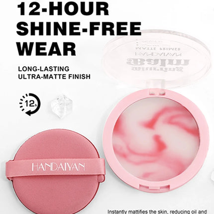 Light Mist Waterproof Oil Control Matte Concealer  Brightening Complexion Setting Powder with Powder Puff