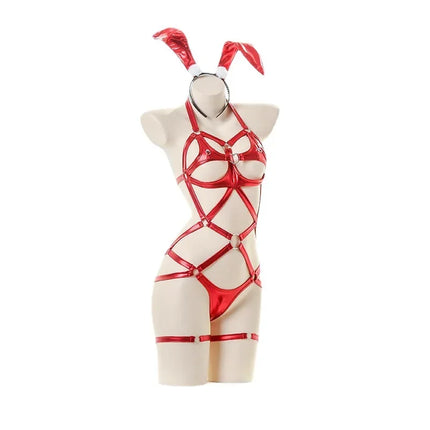 Dresses Sexey SM Three-point Bunny Girl Uniform Temptation Xxx Cosplay Night Watch Song Leather Sexy Lingerie Erotic Costume 18