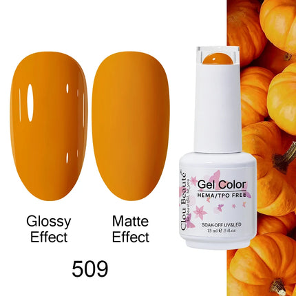 Clou Beaute 15ml HEMA TPO FREE Color Gel Nail Polish Nude Pink Red Green Collection Nail Gel Polish Glitter Soak Off UV LED Gel