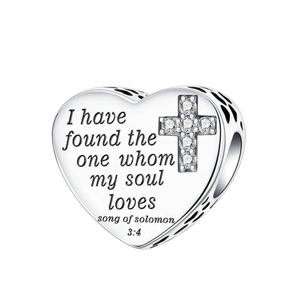 925 sterling silver wings Sister Cross pendant charms fit original 4mm Aperture bracelet charm beads necklace Diy female jewelry