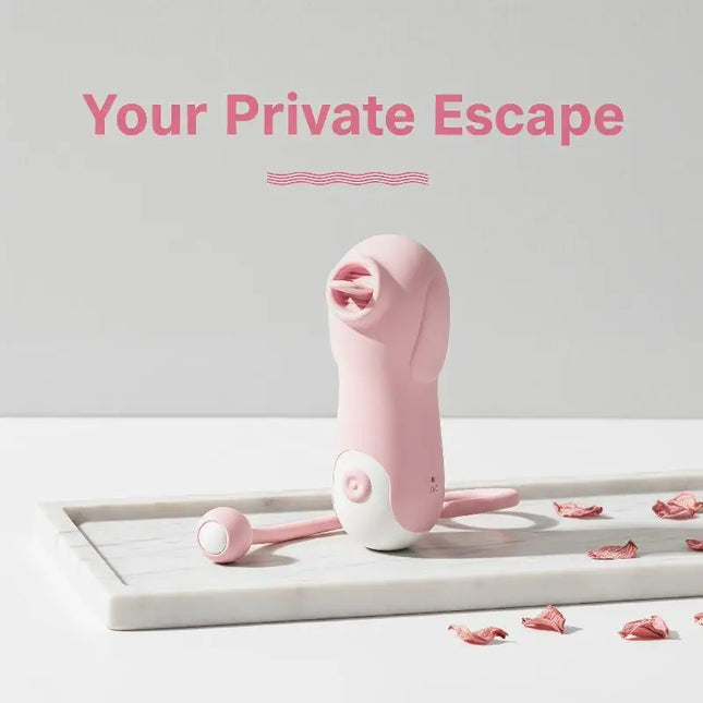 For Adult 10 Speeds Vibrating Egg Tongue Licking Clitoris Stimulator Masturbator G Spot Stimulating Massage Sex Toys