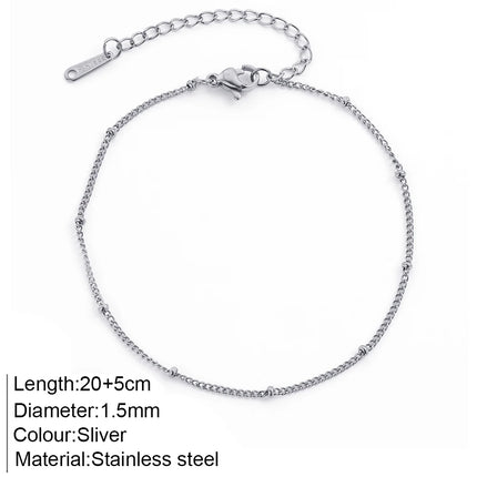 Stainless Steel Delicate Anklet for Women Gold Color Chain Anklet Bracelets on The Leg Do Not Fade Anklet Jewelry Women 2025 new