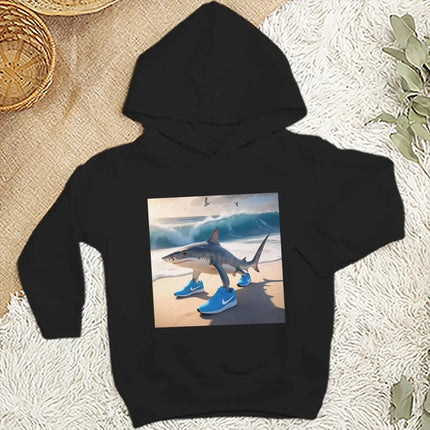 Funny Cappuccino Assassino Children Hoodies Boys Girls Funny Italian Brainrot Print Long Sleeve Hooded Top Kid Humor Sweatshirts