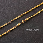 3mm Gold Rope / 60cm 24inch