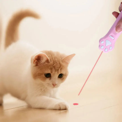Laser Cat Teasing Stick Red Dot LED Light Pointer Interactive Toys Kitten Dog Chasers Training Indoor Pet Accessories Teasers