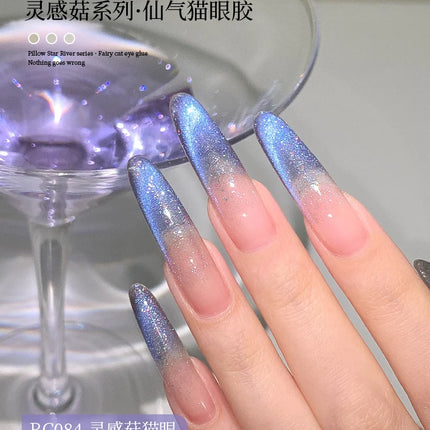 KASI Float Light Jump Gold Cat Eye Gel Nails Polish 15ml Magnetic Gel Flash Semi Permanent Soak Off Nail Gel For Nail Salon