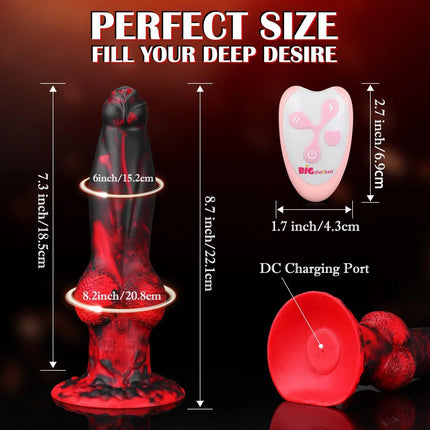 Thrusting Dragon Dildo Vibrator Sex Toys 8.7" 4IN1 Monster Remote Control Thick Dildo Suction Cup Dildo Anal Toys Adult Product