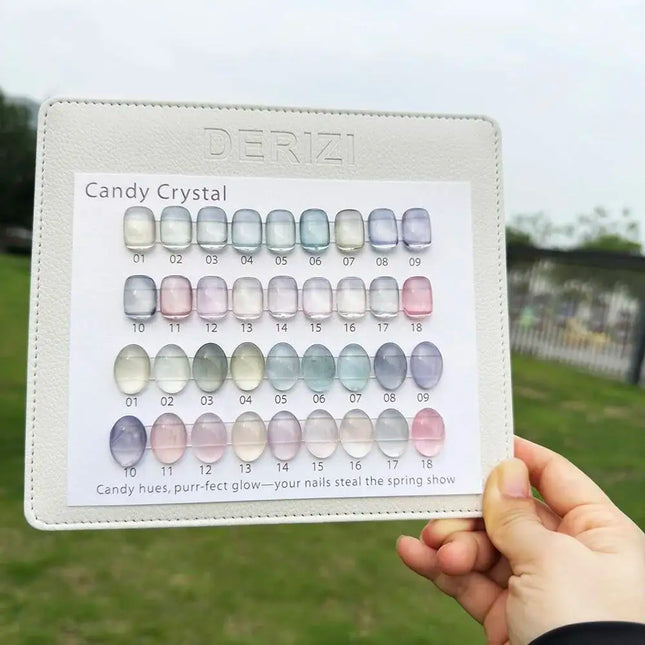 18pcs Glass Bead Cat‘s’ Eye Gel Nail Polish Set With Color Sample Holographic Magnetic Nail Polish Soak Off UV LED Varnish 15ml