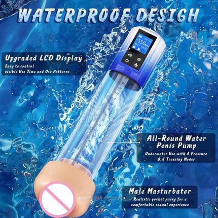 Male Penis Trainer Stretch Airplane Bottle Male Electric Masturbation Negative Pressure Spa Airplane Bottle Penis Massager
