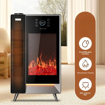 Remote Control Fireplace Heater Simulation Flame Humidifier Voice Heater Electric Stove Multifunctional European Electric Heater