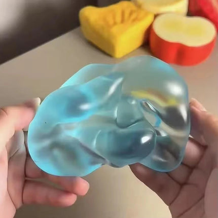 2026 Blue strawberry Maltose Squishy Toys Anti Stress Fidgets Soft Simulated Transparent Maltose Slow-rebound Decompression Toy