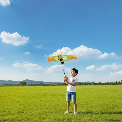 35cm Fishing Rod Kite Toys For Kids Vivid Butterfly Swallow Parrot Easy To Fly Goldfish Kites Garden Decor Ornament