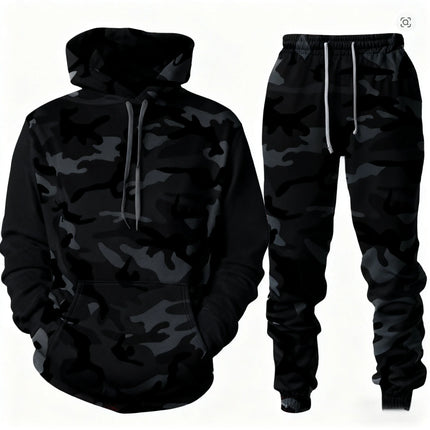 2026 Camouflage Hoodie Two Piece Hoodie Pant Sets Santa Claus 3d Print Set Men Women Fashion Hoodie+Pant Jogging Suits