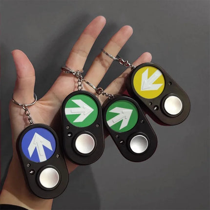 Australian Traffic Light Button Key Holder Sidewalk Sound Accessory Handheld Press To Make Sound Keychain Commemorative Funny