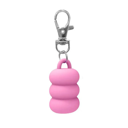 Practical Donut Silicone Keychain Cap Accessories Portable Durable Holder Keyring Compatible For Lipgloss Storage And Balm Cap