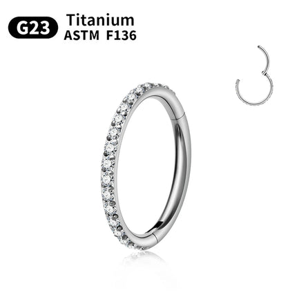 1/10PCS G23 Titanium ASTM F136 Pierced Set Hoop Nose Ring Earring Wome Jewelry Nasal Septum Cartilage Hinge Pitch Nose Ring Lip