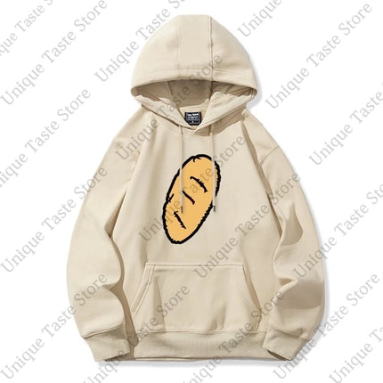 Kasane Teto Same Print Hoodies Fashion Cute Cartoon Bread Print Hoodie Pullovers Women Men High Quality Autumn Loose Sweatshirt