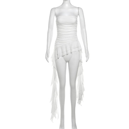 Fashion 2025 Ribbon Chest Top Women Spring Summer New Sexy Solid Vest Female Sleeveless Sweet Y2k Streetwear Lady Party Club