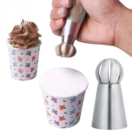 Stainless Steel Pleated Skirt Piping Nozzles Set - Stainless Steel Russian Nozzles Tips Piping Set Cake Decorating Toolkit