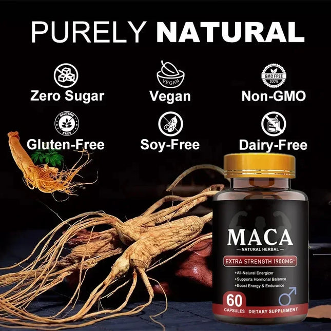 Original Maca Capsules Ashwagandha Tablet Pen-is Enlargement Energy Supplement Increase Size, Erection Pills for Men