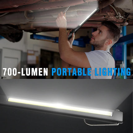 High Lumen Rechargeable LED Work Light Ideal for Car Emergency Repair Powerful Magnetic Flashlight with Hooks and Magnetic Base