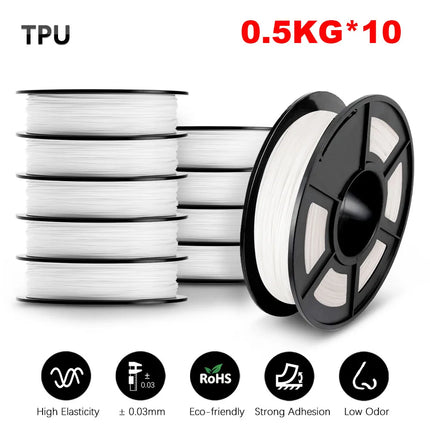 SUNLU 3D Filament PLA/PLA META/PETG/ABS/TPU/PLA MATTE 1.75mm 10Roll 1KG/0.5KG 3D Printer Filament for 3D Printer