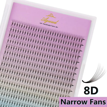 AGUUD New XL Tray Super Narrow Thin Pointy Base Premade Lash Fans 4D 5D 6D 7D 8D Russian Volume Lashes Extension Fans Makeup